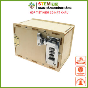 Lắp ráp Hộp tiết kiệm - két giữ đồ bằng gỗ DIY. Đồ chơi giáo dục khoa học phát triển tư duy cho trẻ STEM