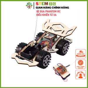Đồ chơi lắp ráp Xe Đua Phantom RC điều khiển từ xa chạy pin AA. Đồ chơi giáo dục khoa học cho bé